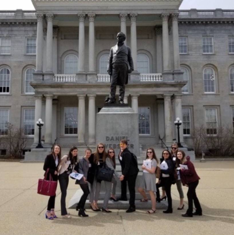 With Daniel Webster Statue 2018-2019