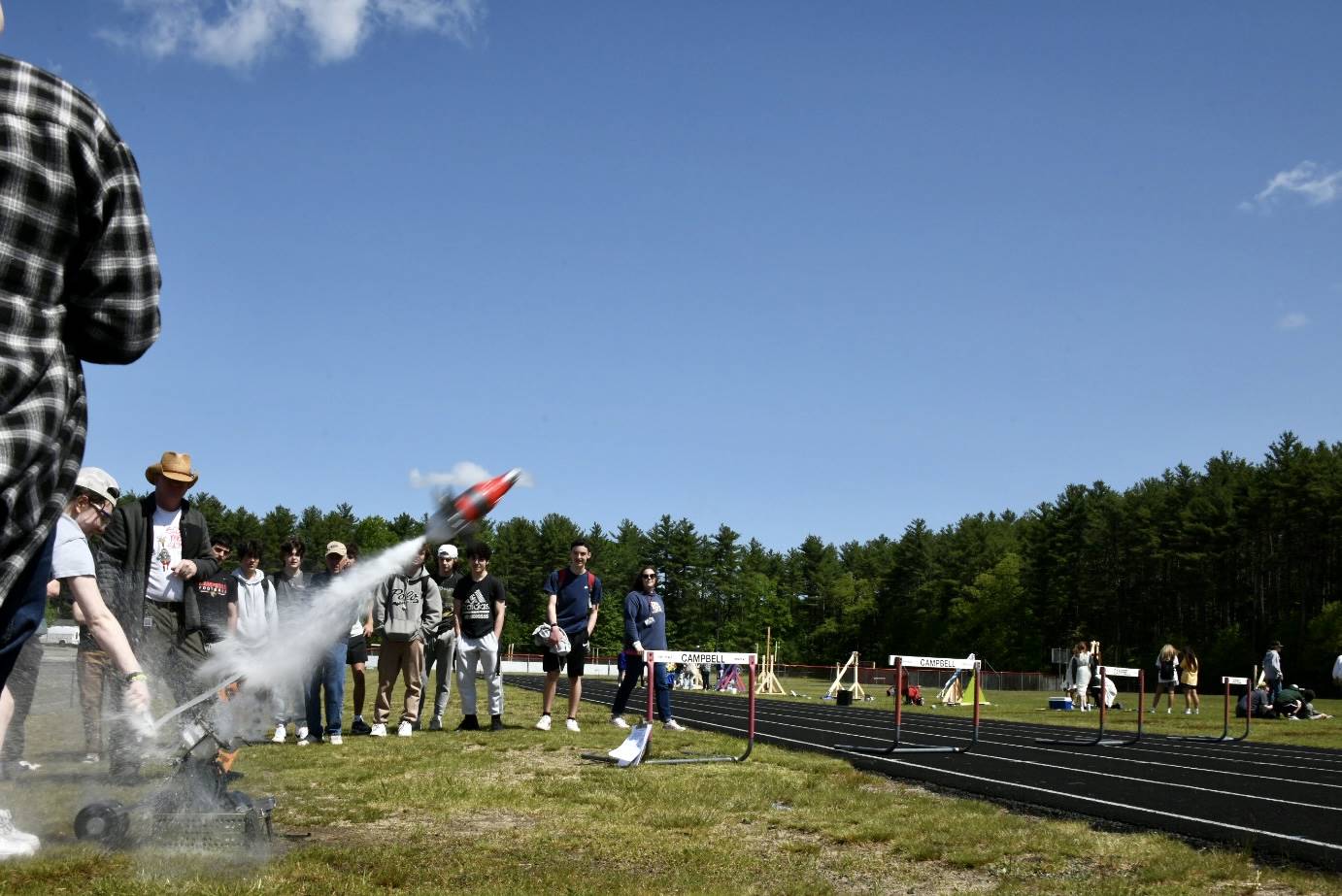 Rocket bottle launch